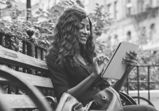 Career Sites-Woman on tablet