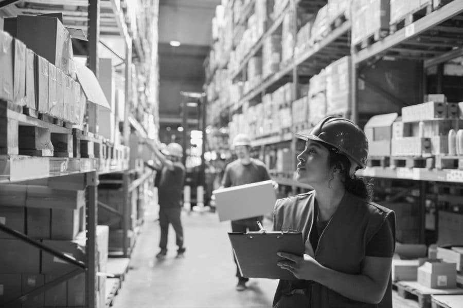woman working in warehouse